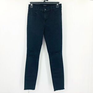 J‎ Brand Mid Rise Crop Skinny Distressed Sz 25